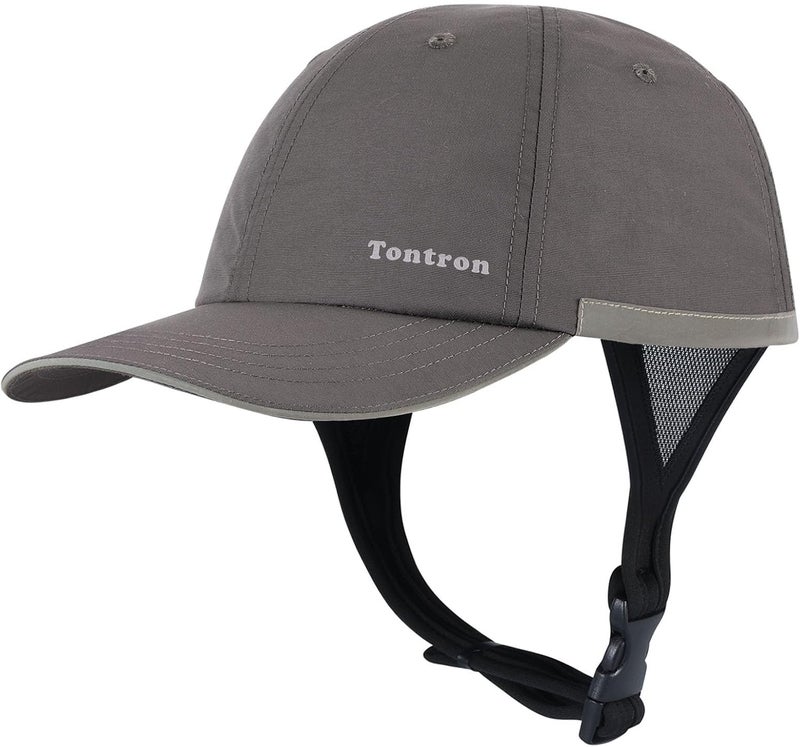 Tontron Wasumer Surf Cap with Hard Shell and Mesh Chin Straps for Surfing, SUP,Kayaking and Watersports - Image 1